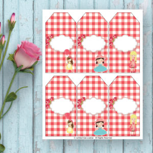 Picnic Birthday Party- Printable Tags