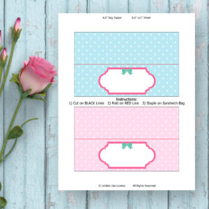 Fairy  Birthday Party-Bag Topper