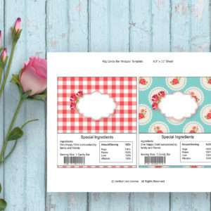 Picnic Birthday Party- 40 gr Candy Bar Wrappers