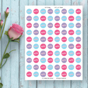 Spa Party-Hershey Kiss Stickers