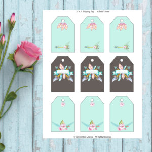 Boho Chic-Printable Tags