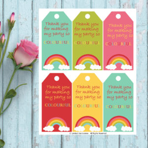 Rainbow Party-Thank You For Making My Party So Colorful