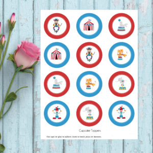 Circus-Cupcake Topper