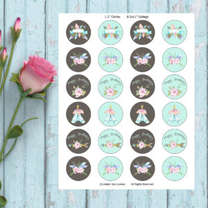 Boho Chic-Cupcake Toppers