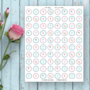 fairy birthday party-Hershey kisses Stickers