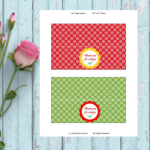 Baking Party-Printable Bag Topper