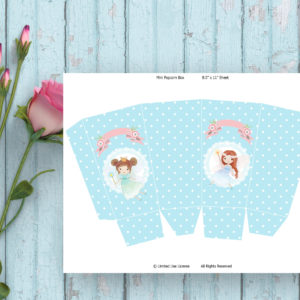 Fairy birthday party Printable Popcorn Box