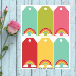 Rainbow Party-Printable Tags