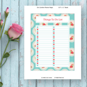 Printable Planner-Things To Do List