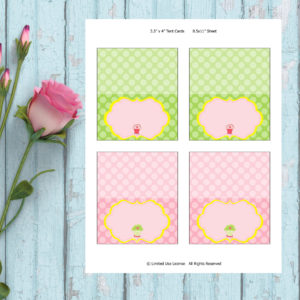 Cupcake Party-Tent Cards