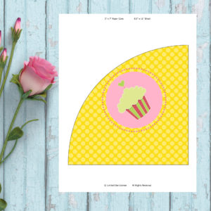 Cupcake Party-Yellow Paper Cone