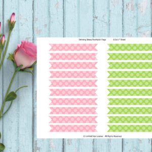 Cupcake Party-Printable Flags-Drinking Straw