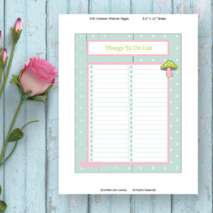 Printable Planner-Things To Do List
