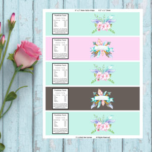 Boho Chic-Water Bottle Labels