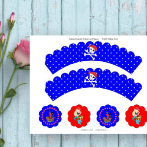 Pirate Boy-Cupcake Topper and Cupcake Wrapper