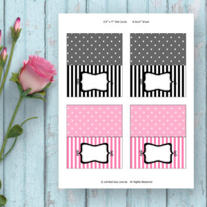 Pirate Girl-Tent Cards