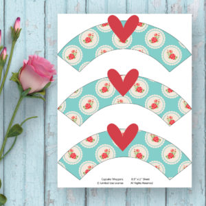 Valentine’s Day Printables-Cupcake Wrapper