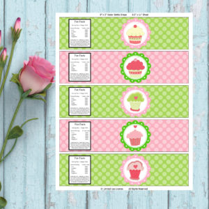 Cupcake Party-Water Bottle Labels