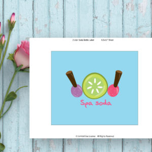 Spa Party-2 litre Bottle Wrapper-Spa Soda