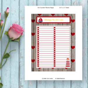 Printable Planner-Things To Do List-Nautical