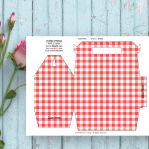 Picnic Birthday Party-Printable Gable Box