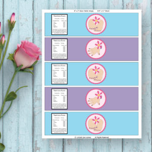 Spa Party-Water Bottle Labels