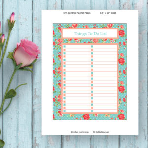 Printable Planner-Things To Do List