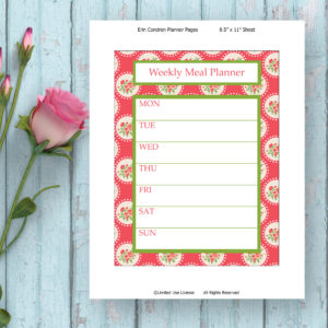 Printable Planner-Weekly Meal Planner