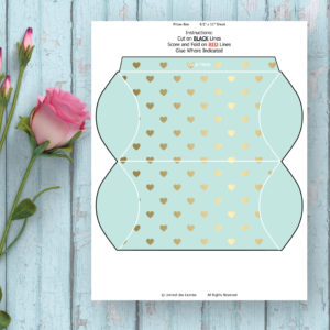 Valentine's Day Printables-Pillow Box