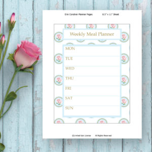 Printable Planner-Weekly Meal Planner