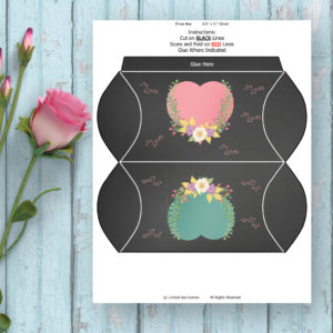 Valentine's Day Printables-Pillow Box