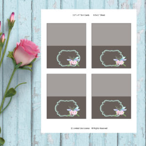 Boho Chic-Brown Tent Cards