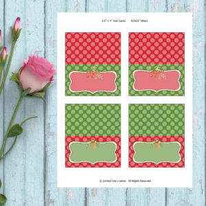 Christmas-Food Tent Cards