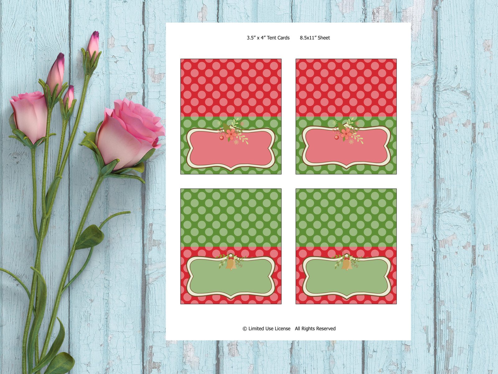 Christmas-Food Tent Cards - Its Your Party
