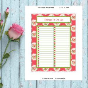 Printable Planner-Things To Do List