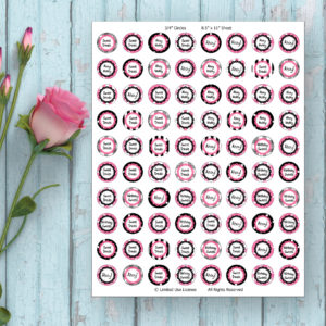 Pirate Girl-Hershey Kisses Stickers