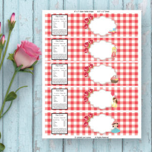 Picnic Birthday Party-Water Bottle Labels