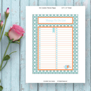 Printable Planner-Things To Do List-Elephant