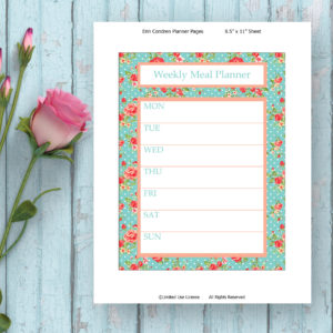 Printable Planner-Weekly Meal Planner