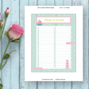 Printable Planner-Things To Do List