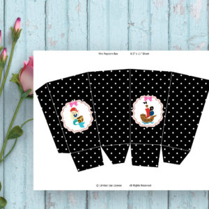 Pirate Girl Printable Popcorn Box