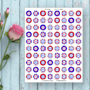 Pirate Boy-Hershey Kiss Stickers-Ahoy!