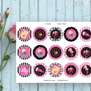 Pirate Girl-Cupcake Toppers