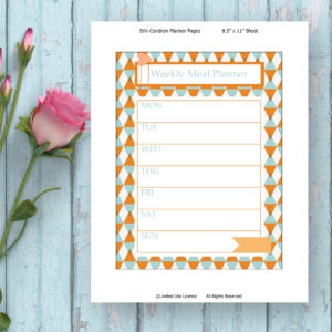 Printable Planner-Weekly Meal Planner