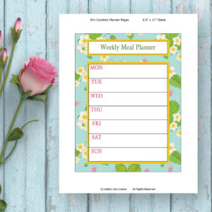 Printable Planner-Weekly Meal Planner