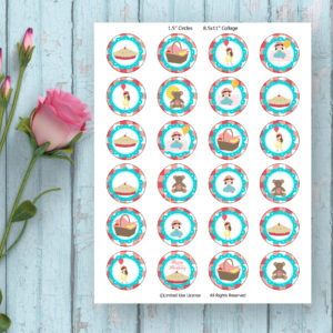 Picnic Birthday Party-Cupcake Toppers