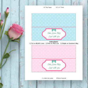 Fairy Birthday Party-Take Some Fairy Dust With You-Bag Topper