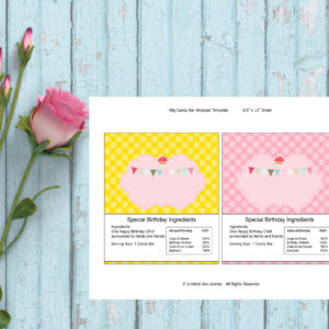 Cupcake Party-40g Candy Bar Wrapper