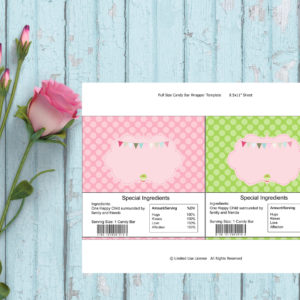 Cupcake Party-Full Size Candy Bar Wrapper