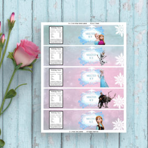 Frozen-Water Bottle Labels-Melted Ice